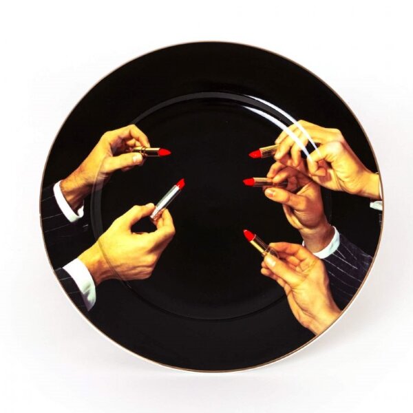 Seletti Тарелка Lipsticks Black