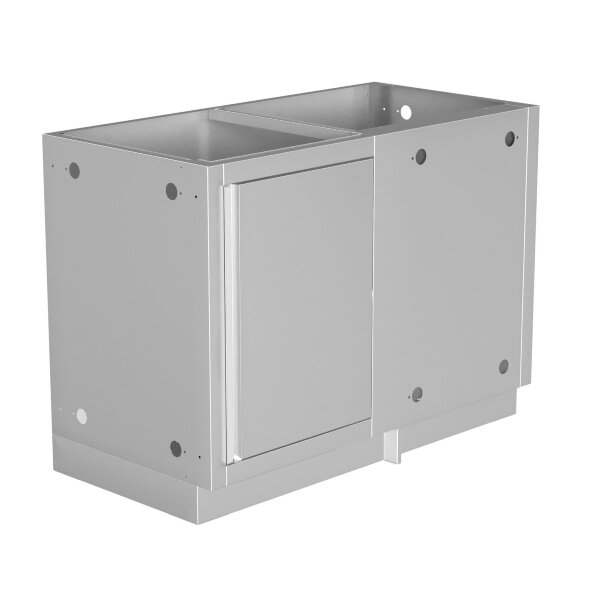 Тумба универсальная угловая с полкой и дверью левая