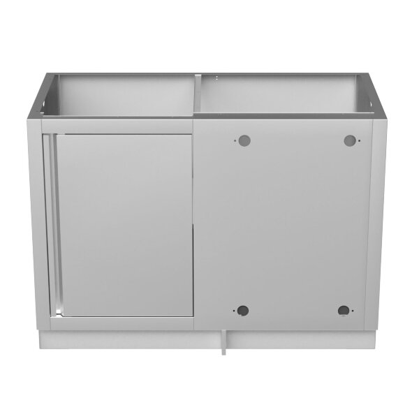 Тумба универсальная угловая с полкой и дверью левая