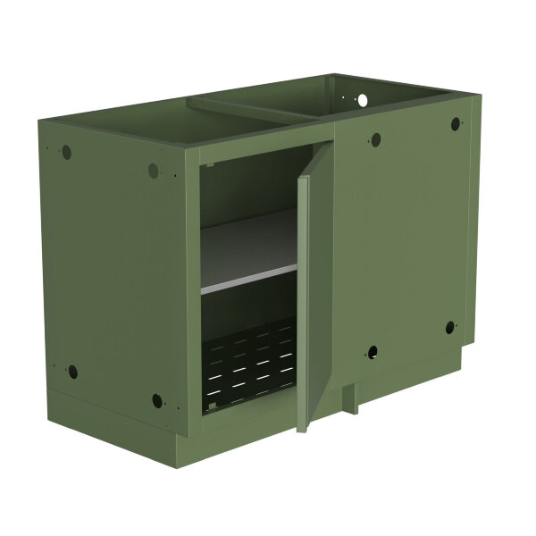 Тумба универсальная угловая с полкой и дверью левая