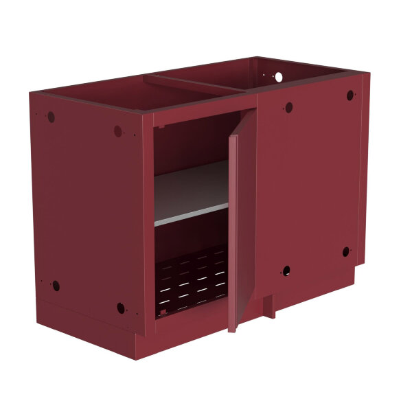 Тумба универсальная угловая с полкой и дверью левая