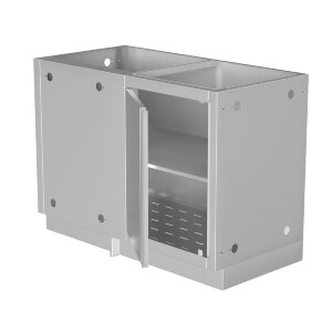 Тумба универсальная угловая с полкой и дверью правая