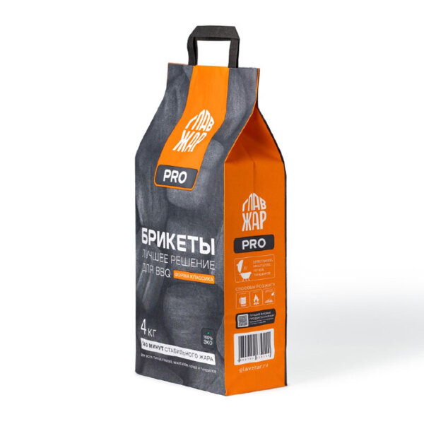 Угольные брикеты ГлавЖар 4 кг (Подушечка)
