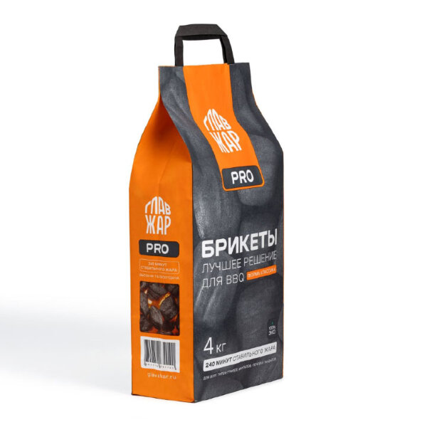 Угольные брикеты ГлавЖар 4 кг (Подушечка)