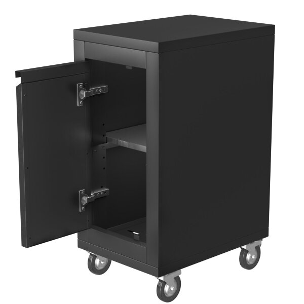 Тумба универсальная мобильная с полкой и дверью левая