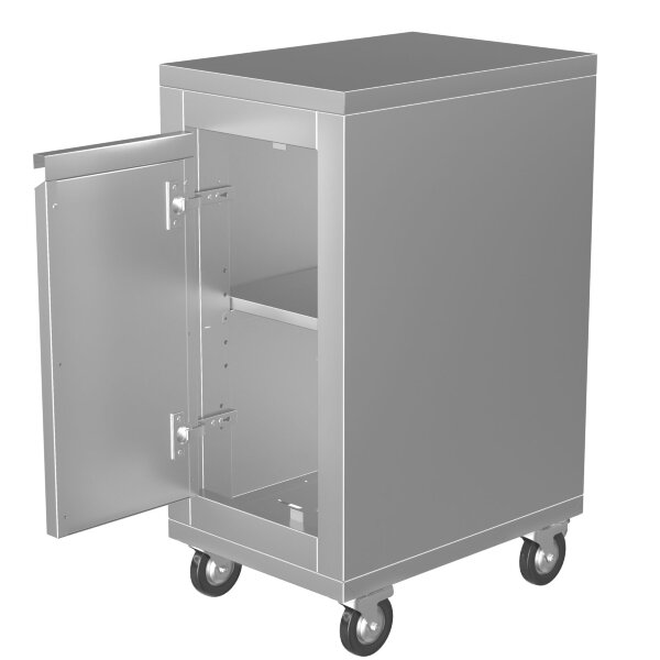 Тумба универсальная мобильная с полкой и дверью левая