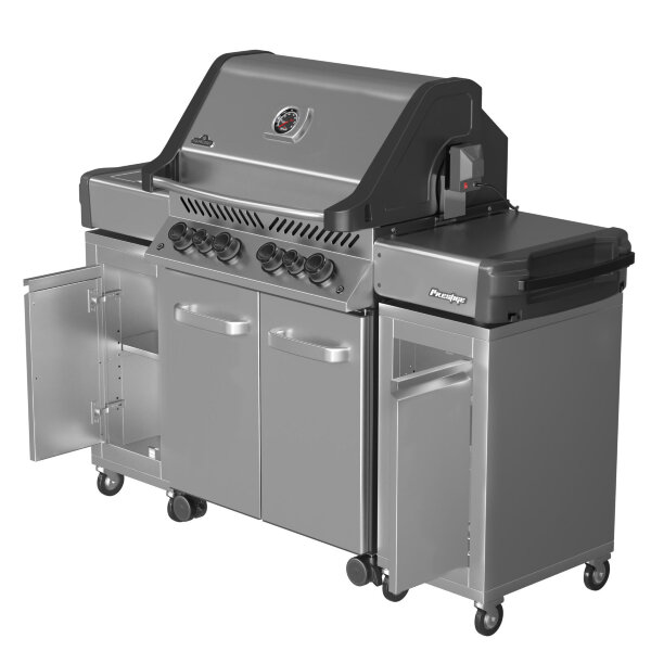 Тумба универсальная мобильная с полкой и дверью левая