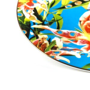 Seletti Тарелка Flower with Holes Gold Border