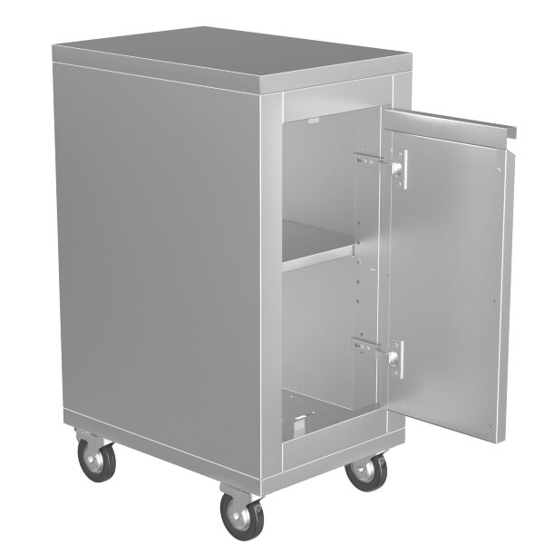 Тумба универсальная мобильная с полкой и дверью правая