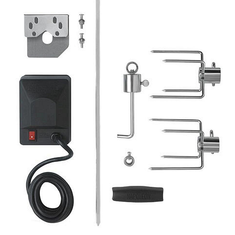 Вертел электрический Napoleon с 2-мя зажимами для грилей Rogue 365/425/525/625