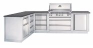 Модульная гриль-кухня KuhniGrillONTARIO (5 модулей ) угловая