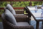 "Кон Панна" кресло из искусственного ротанга, цвет коричневоe