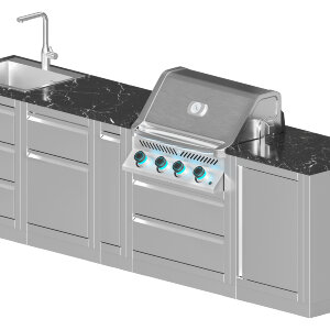 Модульная гриль-кухня KuhniGrillONTARIO крашеная