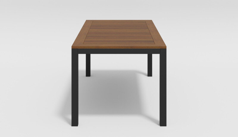 Обеденная группа Gardenini Bella со стульями Calma темно-серый/черный 180 x 90