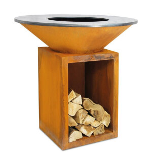Дровяной гриль OFYR Classic Storage 100 Corten с поленницей