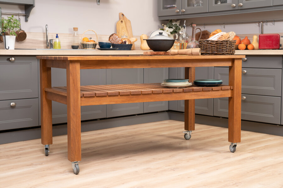 Стол Craftico для гриля Big Green Egg XL светлый дуб