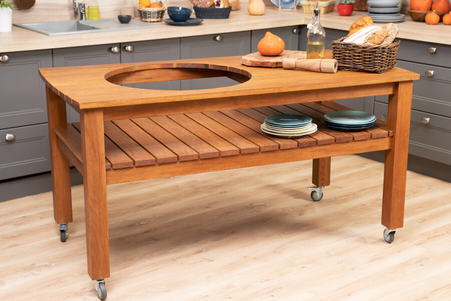 Стол Craftico для гриля Big Green Egg XL светлый дуб