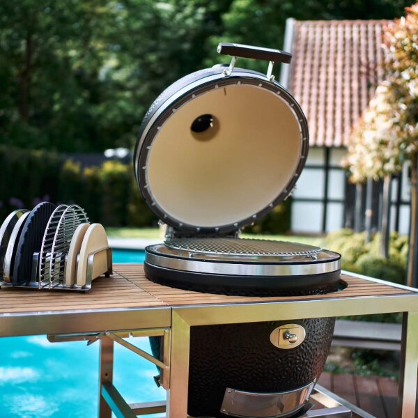 Угольный гриль Monolith Avantgarde.55 (Classic) черный без столиков и ножек