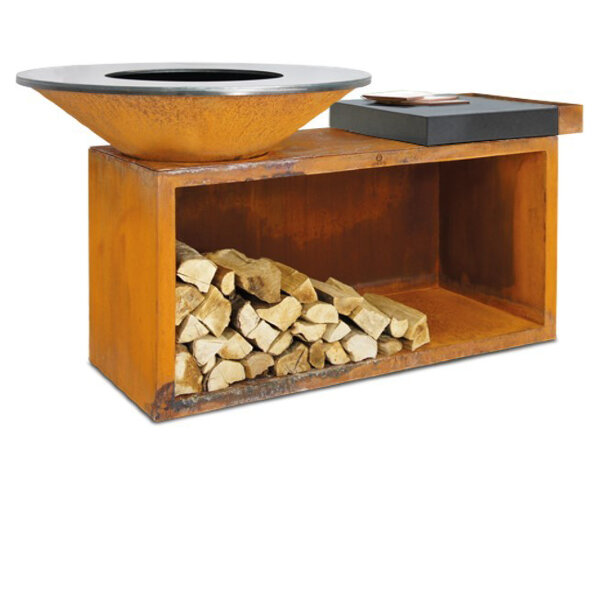 Дровяной гриль OFYR Island 85 Corten с керамической столешницей