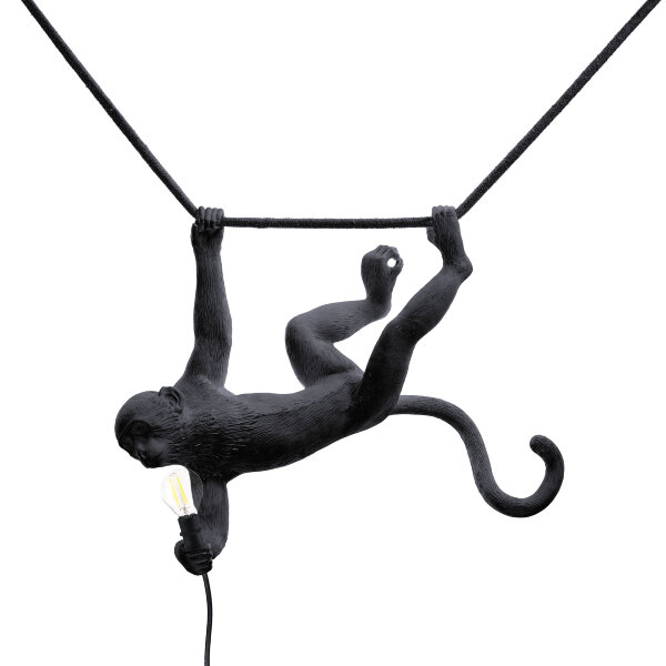 Seletti Подвесной светильник The Monkey Lamp Swing Black