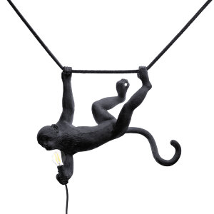 Seletti Подвесной светильник The Monkey Lamp Swing Black