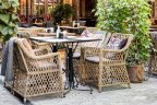 "Латте" плетеное кресло из искусственного ротанга, цвет соломенный