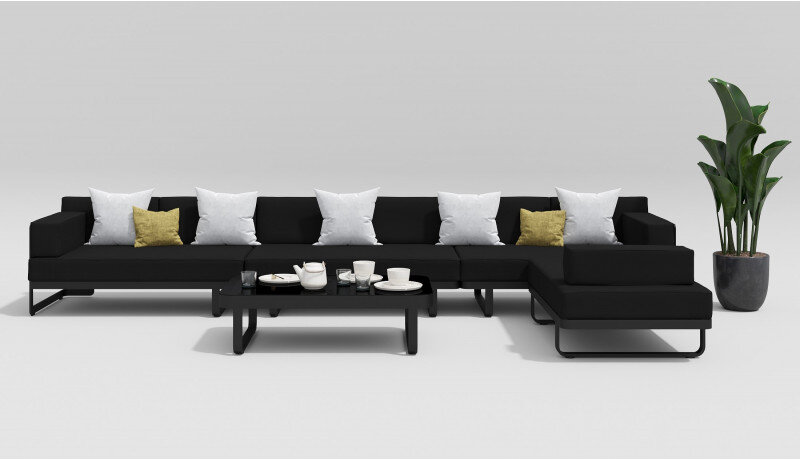 Лаунж зона Gardenini Hacienda темно-серый/черный