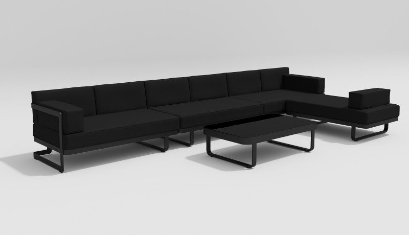 Лаунж зона Gardenini Hacienda темно-серый/черный