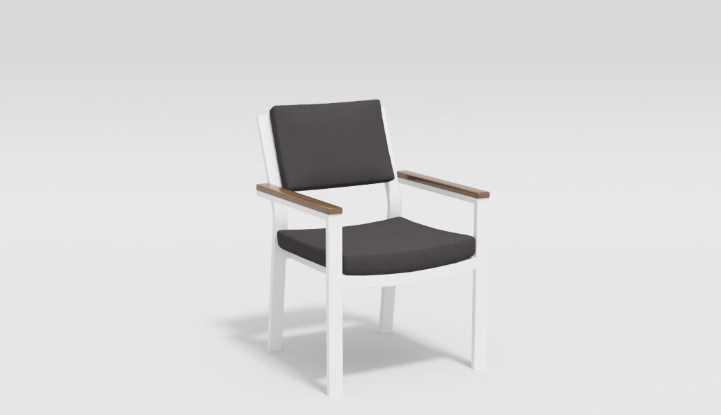 Обеденная группа Gardenini Bella белый/антрацит 220 x 100