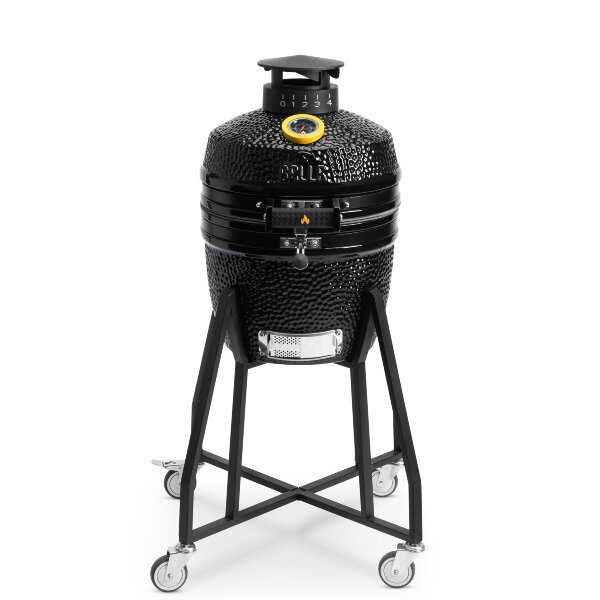 Керамический гриль GRLLR Ember 16″ глянцево-черный с тележкой