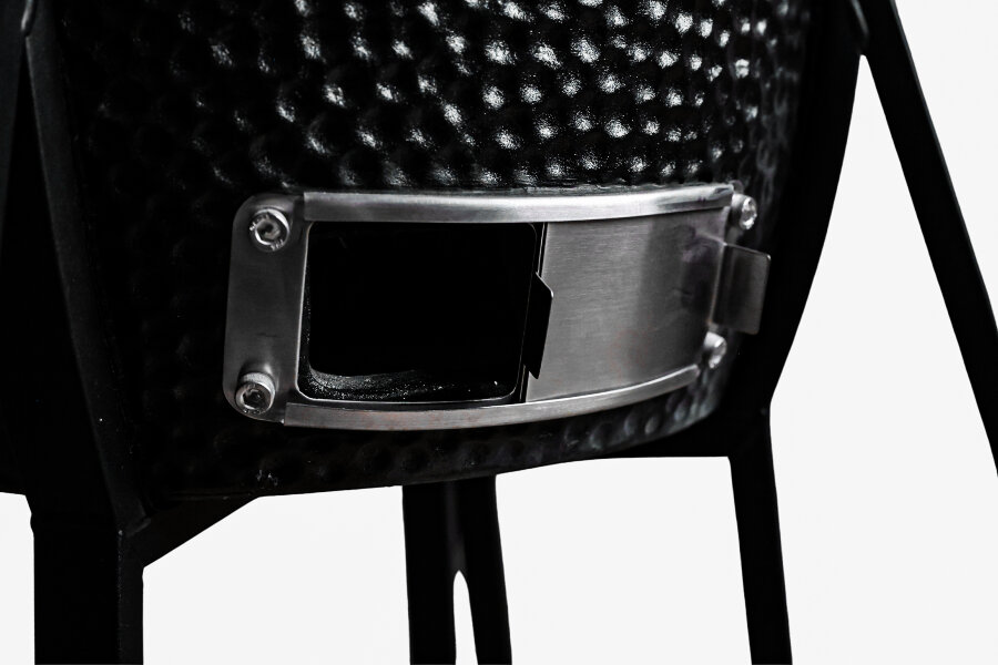 Керамический гриль GRLLR Ember 16″ глянцево-черный с тележкой