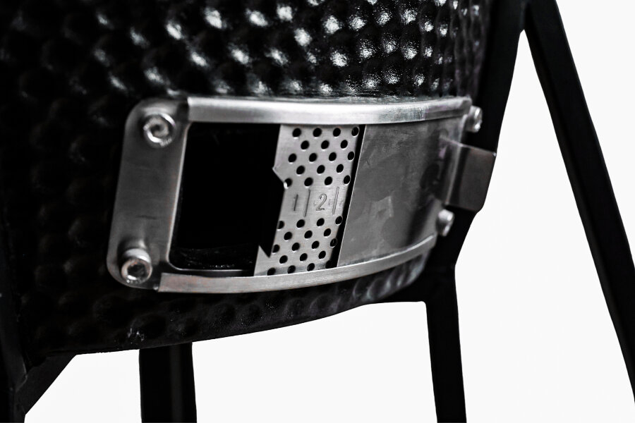 Керамический гриль GRLLR Ember 16″ глянцево-черный с тележкой