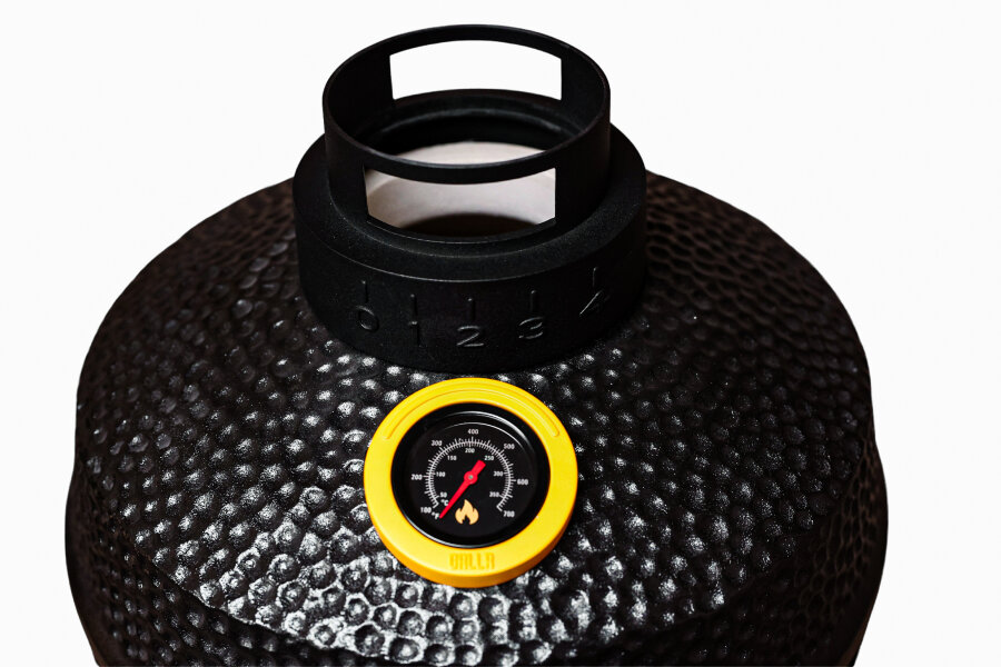 Керамический гриль GRLLR Ember 16″ глянцево-черный с тележкой