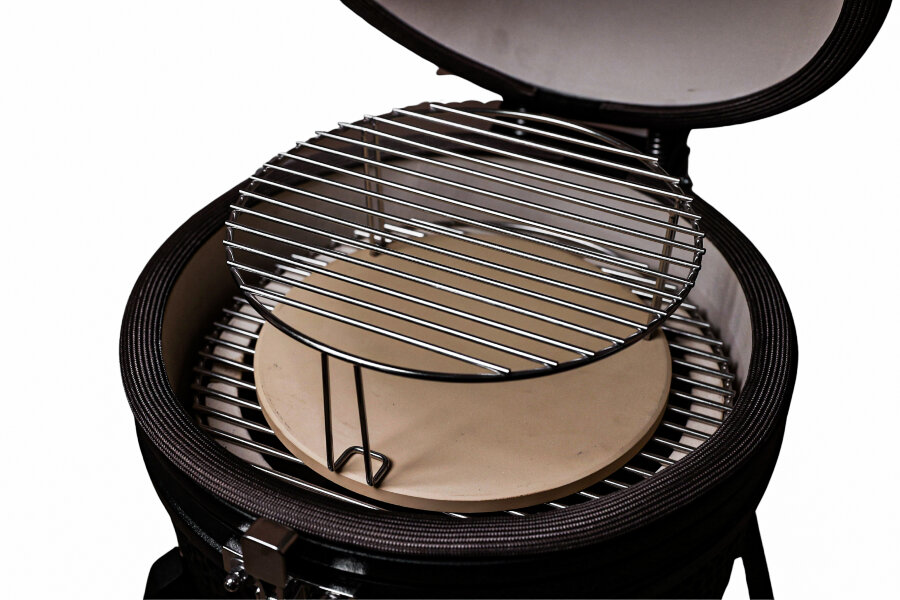 Керамический гриль GRLLR Ember 16″ глянцево-черный с тележкой