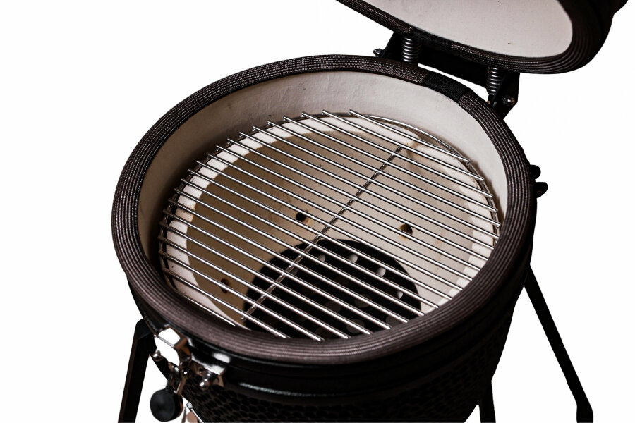 Керамический гриль GRLLR Ember 16″ глянцево-черный с тележкой