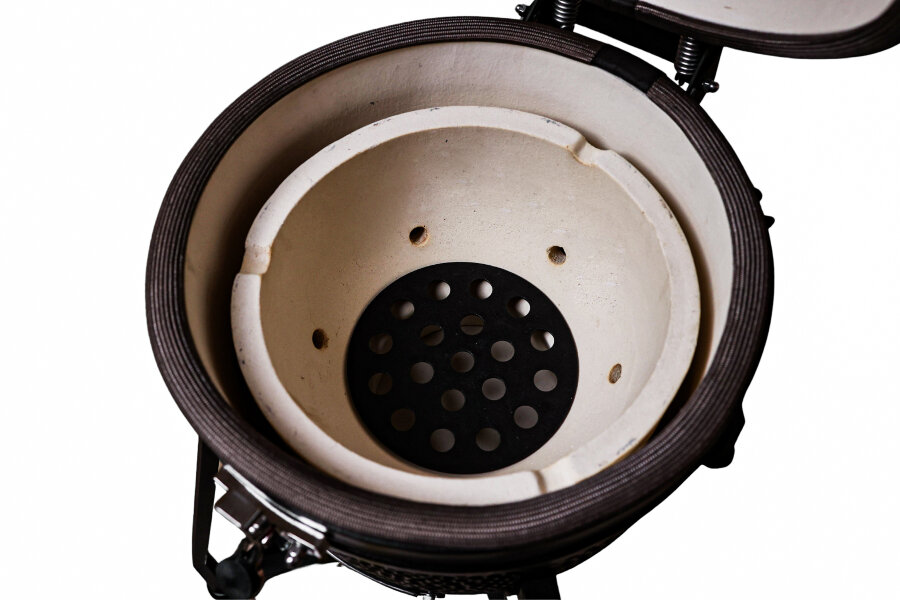 Керамический гриль GRLLR Ember 16″ глянцево-черный с тележкой