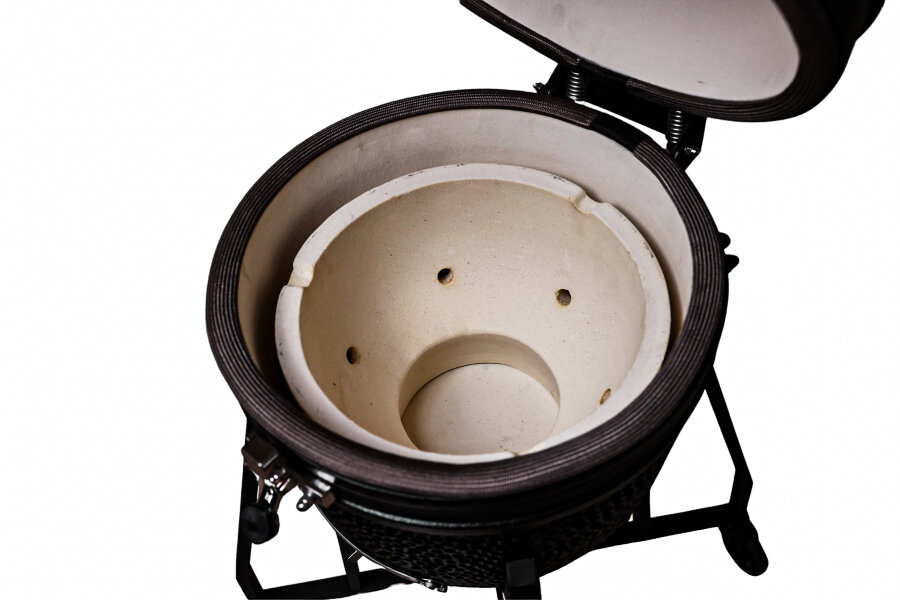 Керамический гриль GRLLR Ember 16″ глянцево-черный с тележкой