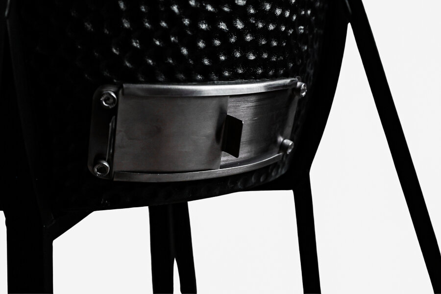 Керамический гриль GRLLR Ember 16″ глянцево-черный с тележкой