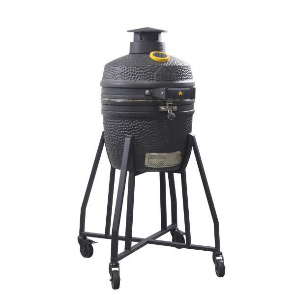 Керамический гриль GRLLR Ember 16″ матово-черный с тележкой