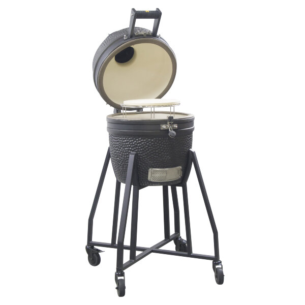 Керамический гриль GRLLR Ember 16″ матово-черный с тележкой