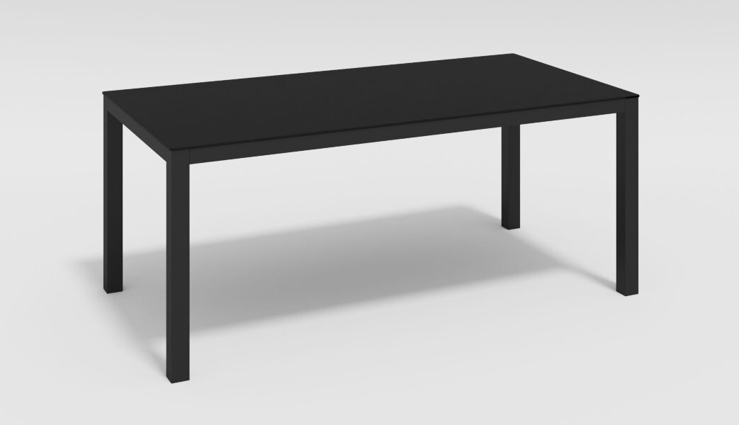 Обеденная группа Gardenini Calma со стульями Calma S темно-серый/антрацит 180 x 90