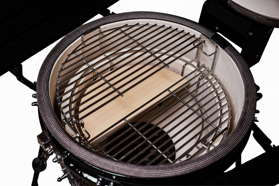 Керамический гриль GRLLR Ember 18″ глянцево-черный с тележкой