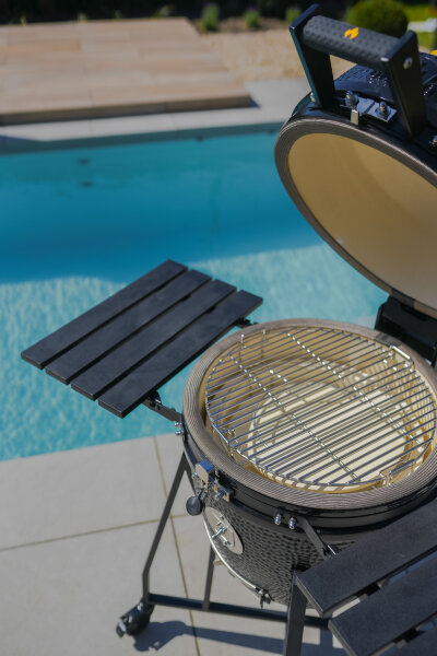 Керамический гриль GRLLR Ember 18″ глянцево-черный с тележкой