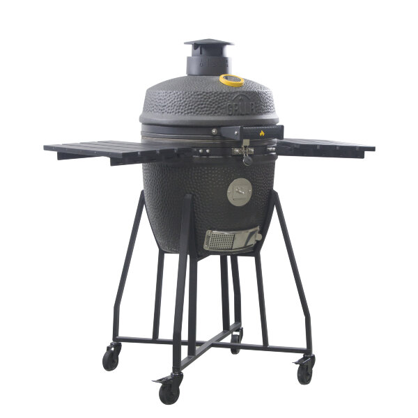 Керамический гриль GRLLR Ember 18″ матово-черный с тележкой
