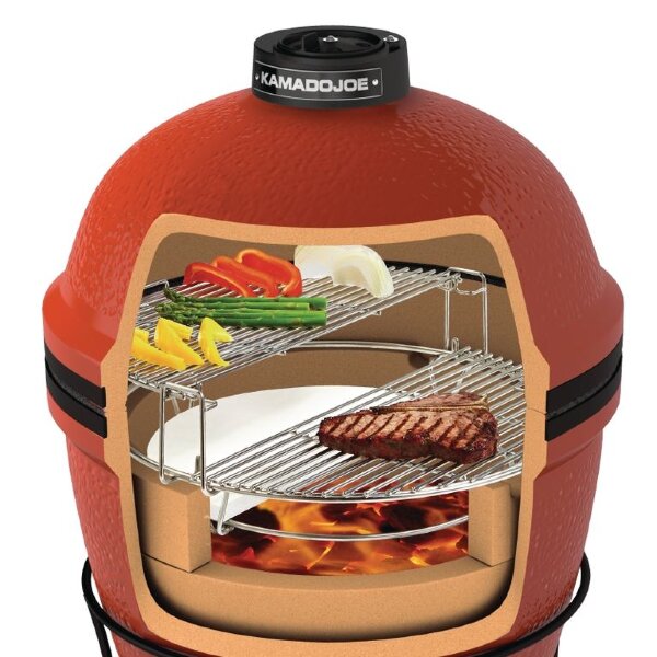 Керамический гриль Kamado Junior Joe Red 34 см