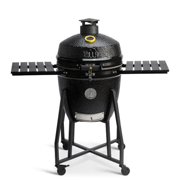 Керамический гриль GRLLR Ember 22″ глянцево-черный с тележкой