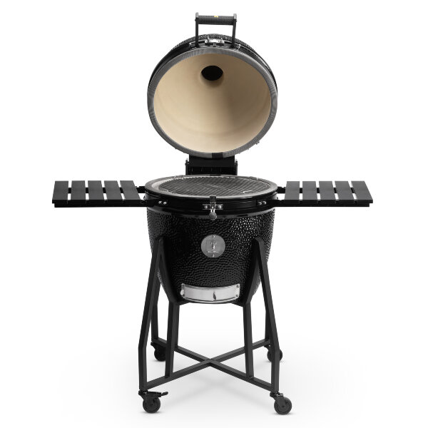 Керамический гриль GRLLR Ember 22″ глянцево-черный с тележкой