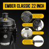 Керамический гриль GRLLR Ember 22″ глянцево-черный с тележкой