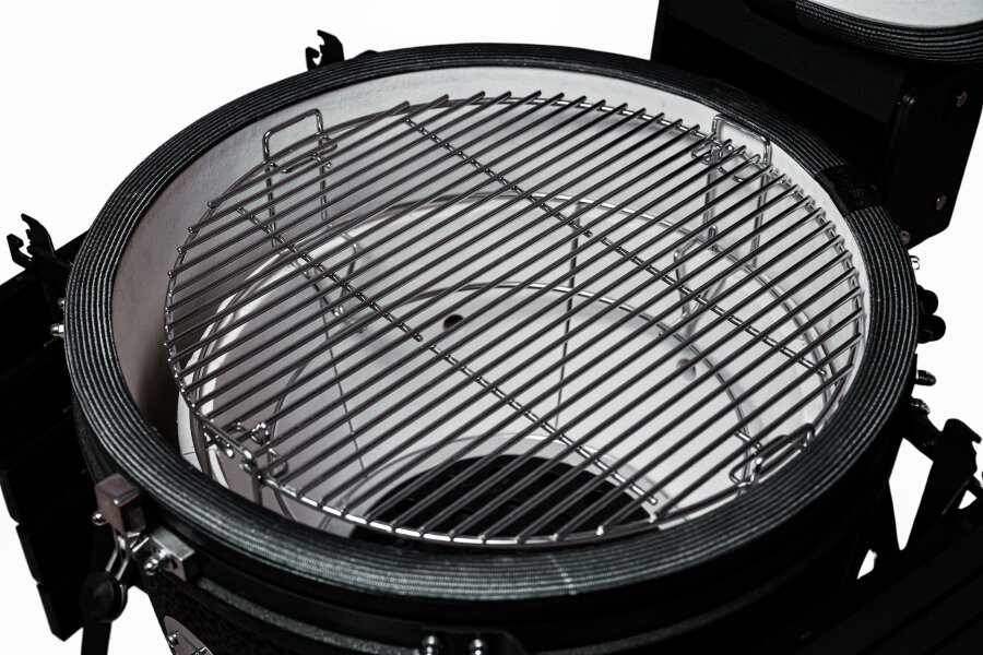 Керамический гриль GRLLR Ember 22″ глянцево-черный с тележкой