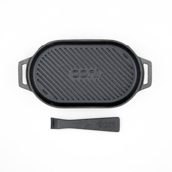Сковорода Ooni чугунная ребристая со съёмной ручкой